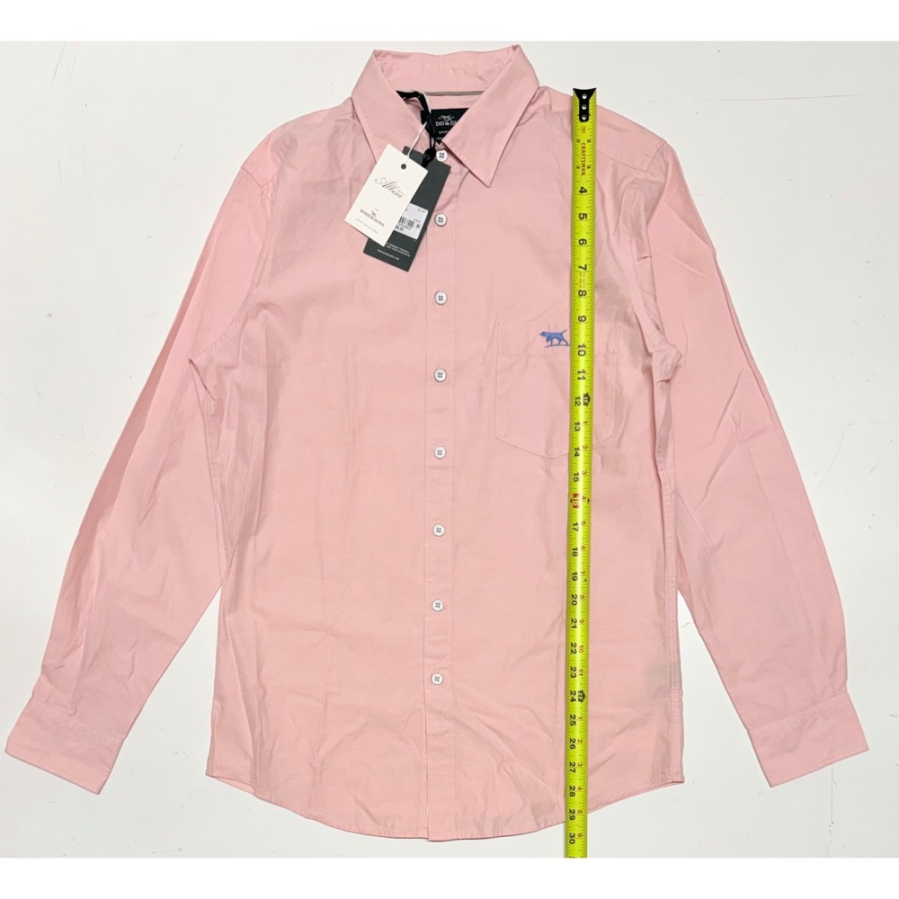Rodd & Gunn Glenbrook LS SF Shirt Mens Small Pink Albini Italian Fabric NEW
